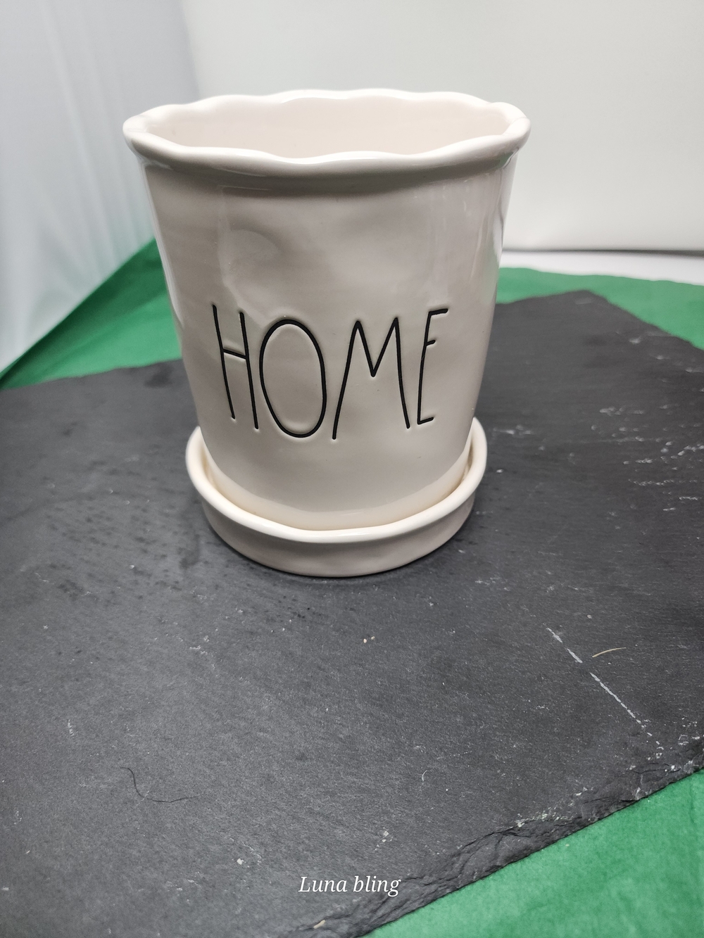 HOME Ceramic Planter in Cream - Rae Dunn Brand